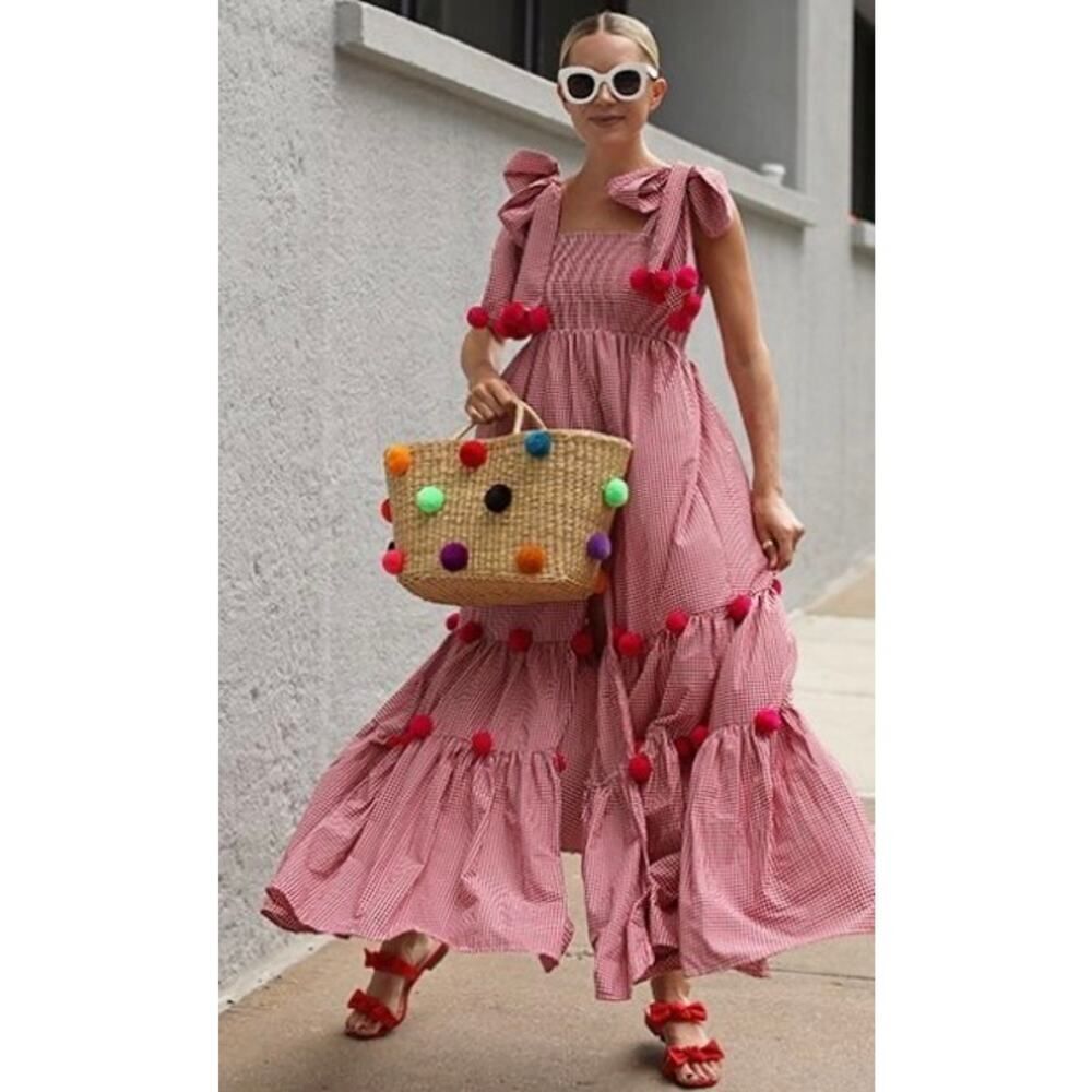 NWT Sundress Pippa Dress in Gingham Red and Pink Sz. XS/S